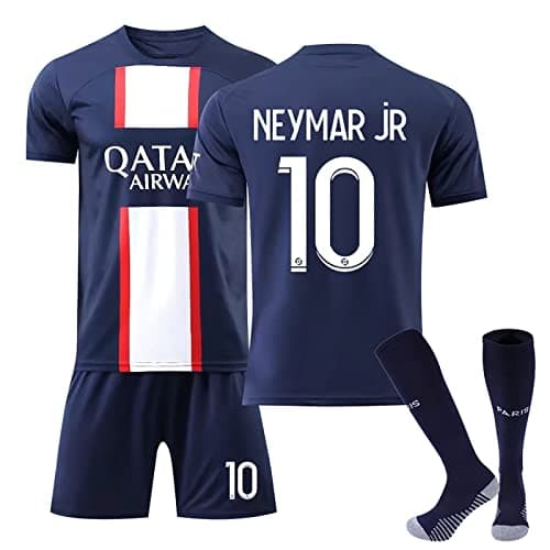 Image of Kids Football Kit 24/25 Home/Away Boy's Soccer Jerseys Football Kits for Boys Youth Trainshirts T Shirt, Short and Socks Set Fans Football Birthday Gifts for Boy Kid