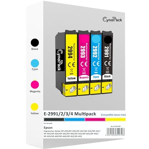 Image of Cynopack 29xl Compatible Epson Ink Cartridges Multipack for Epson Expression Home XP-342 XP-335 XP-235 XP-442 XP-352 XP-247 XP-255 XP-332 XP-345 XP-432 XP-435 Strawberry Inks Printer