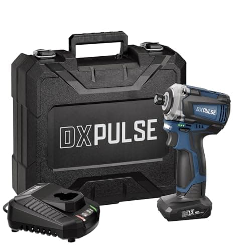 Image of DX Pulse 12V Brushless Impact Driver Kit, 1/4" Hex Drive, 1 x 5.0Ah Battery, Fast Charger, 3-Speed Gearbox, LED Light, Compact Cordless Driver and Storage Case