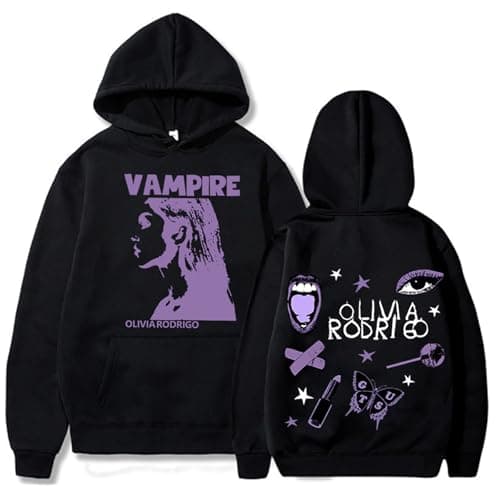 Image of MUOUEAOU Hoodie Printed Women Hooded Sweatshirt for Unisex Autumn Winter Drawstring Fleece Lined Sweatshirt Kangaroo Pocket Large Size Thin Streetwear (Black A,S,S)