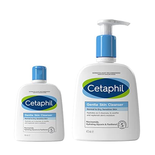Image of Cetaphil Gentle Skin Cleanser Set Face/Body Wash 118ml + 473ml, for Dry and Sensitive Skin, Hydrating, Non-comedogenic, Dermatologist recommended