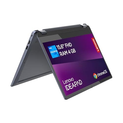 Image of Lenovo IdeaPad Flex 3 Chromebook | 15 inch Full HD Laptop | Intel Celeron N4500 | 4GB RAM | 128GB eMMC | Chrome OS | Abyss Blue