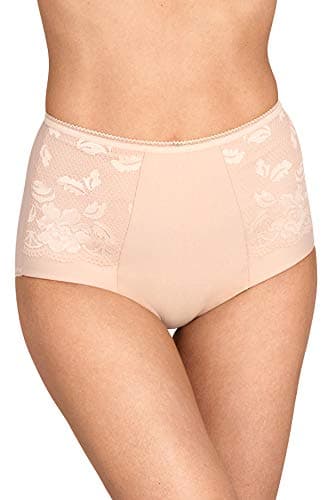 Image of Miss Mary of Sweden Lovely Lace Womens Panty Girdle Cotton Firm stomach Control Beige