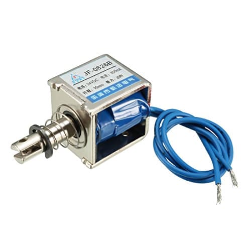 Image of sourcingmap DC 24V 20N 10mm Stroke Pull Push Type Solenoid Electromagnet Open Frame Type Linear Motion JF-0826B