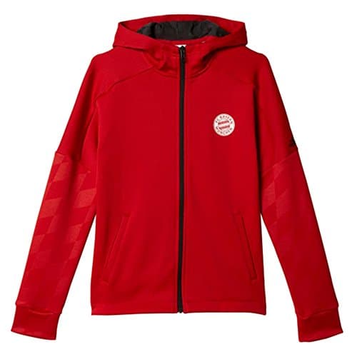 Image of FC Bayern Munich Full Zip Hoodie-Red (XS)