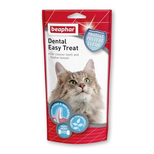 Image of Beaphar - Dental Easy Treats - Tasty Dental Care for Cats - for Cleaner Teeth & Fresher Breath - 35g Pack