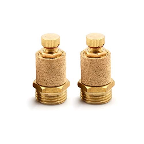 Image of Vogueing Tool 1/4" BSP Male Thread Pneumatic Silencer Adjustable Brass Exhaust Muffler Air Flow Speed Controller for Cylinders, Valves, etc (Pack of 2)
