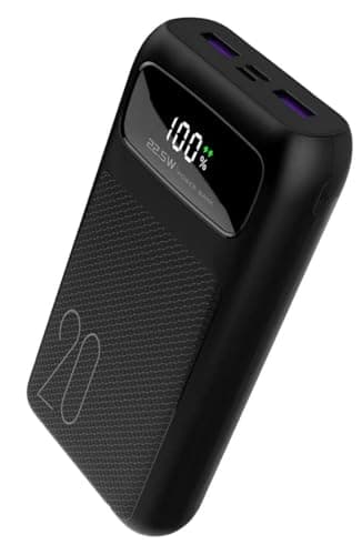 Image of 20000mAh Power Bank, Fast Charging Portable Charger, 22.5W PD USB C in & Out LED Display Phone Battery Pack Compatible with iPhone 16 15 14 13 Google iPad Tablet etc. (Black)