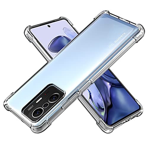 Image of Cresee Case for Xiaomi 11T 5G / Xiaomi 11T Pro, Crystal Clear Cover Bumper with Reinforced Corners Slim Fit Shockproof Flexible TPU Phone Case for Xiaomi 11T/11T Pro 5G (2021) Transparent