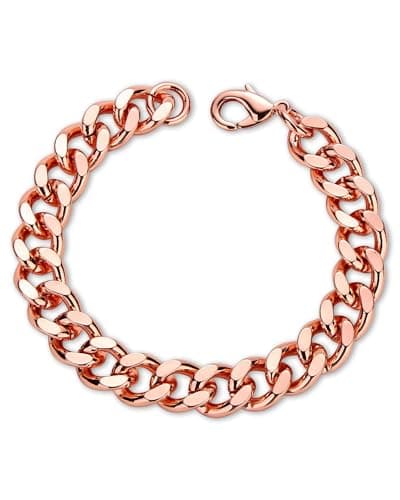 Image of MagEnergy Cuban Link Bracelet for Men, 7.5"/8.3" Length Copper Mens Curb Chain Wrist Bracelets Miami Hip Hop Jewelry for Men Women (12mm Wide 7.5Inch)