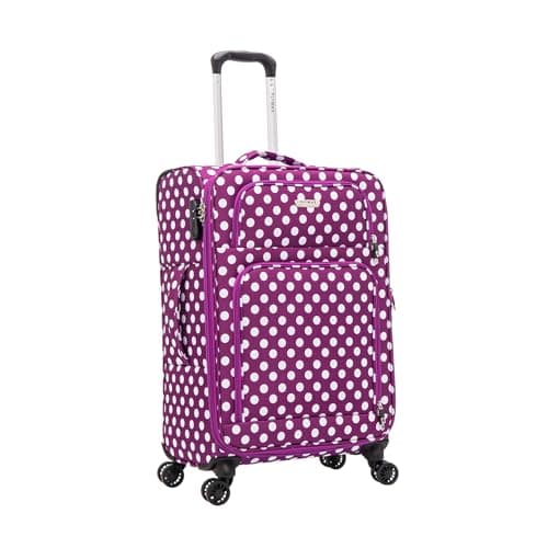 Image of 24" Medium Super Lightweight 4 Wheel Suitcase Luggage Expandable with Wheels 3Kg 69L Capacity Check in Purple