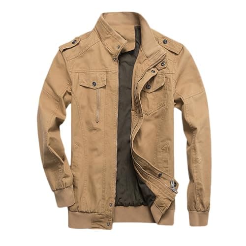 Image of Generisch Men's Winter Jacket, Casual Fashion Jacket, Men's Jacket, khaki, M