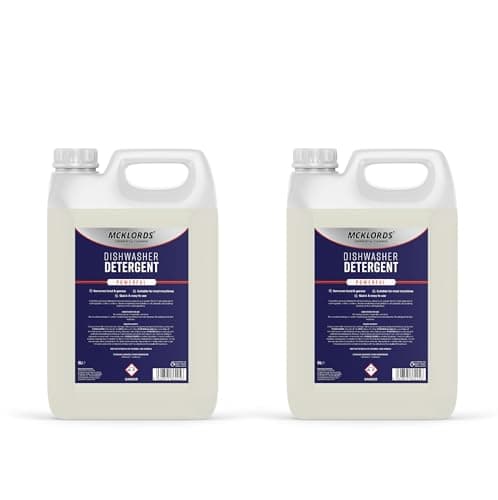 Image of McKLords - Dishwasher Detergent 10L - Ultimate Grease & Food Remover - Auto Dishwashing Liquid - Eco-Friendly 2x5L Containers - Professional Catering