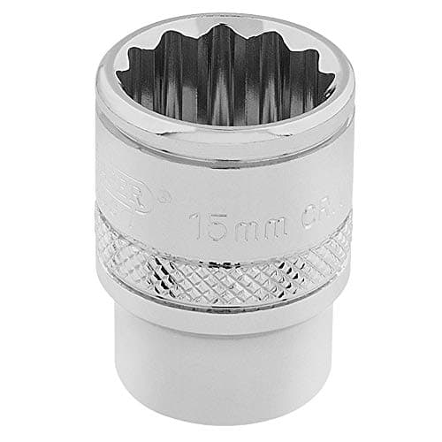 Image of Draper 32778 3/8-Inch Square Drive 12-Point Hi-Torq Metric Socket, 15mm Size , Blue