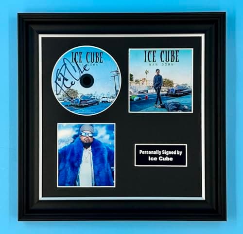 Image of Ice Cube Signed Photo & CD In Luxury Handmade Wooden Frame & AFTAL Member Certificate Of Authenticity Poster Music Memorabilia Autograph Auto