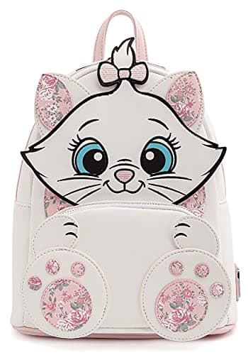 Image of Loungefly Disney Marie Floral Footsy Womens Double Strap Shoulder Bag Purse