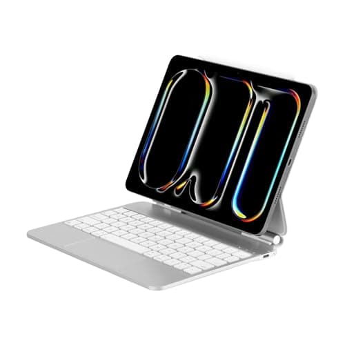Image of Magic Keyboard for iPad Pro 11 &Air 11 Inch (M2,2024/M3,2025/M4,2026) and 10.9" iPad Air 5th &4th Gen, iPad Keyboard Case with Multi-Touch Trackpad for iPad Pro 11”1st /2nd /3rd/4th, Backlit (Silver)