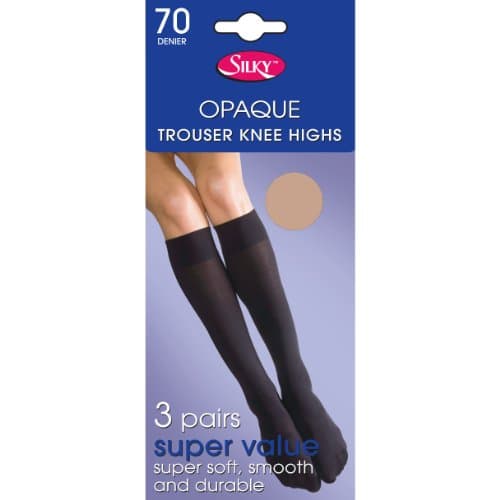 Image of Silky Womens/Ladies Opaque 70 Denier Trouser Socks (3 Pairs) (One Size (UK Shoe 3-8)) (Natural)