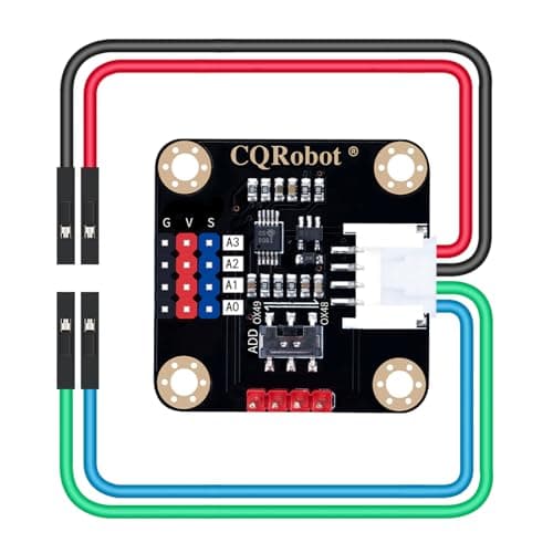 Image of CQRobot ADS1115 16-Bit ADC Conversion Module Compatible with Raspberry Pi and Arduino Boards. Achieve Analog and Digital Signal Acquisition or Conversion, 3.3V to 5V, I2C Address Selection Switch.