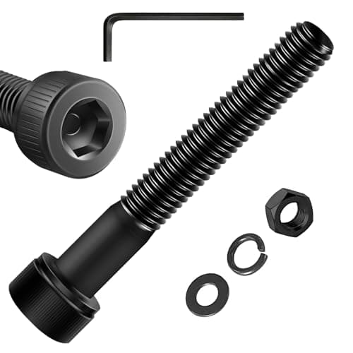 Image of 20 Pcs M5 x 40mm Hex Socket Head Cap Screws, 12.9 Grade Alloy Steel, Black Oxide Finish, Allen Socket Drive, Full Threads, Includes Hex Spanner