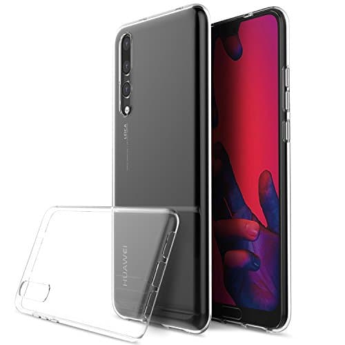 Image of Case For Huawei P20, Clear Case For Huawei P20, [Fusion] [Clear] [Silicone Case] [Slim] [Phone Charm] [Gel] [Transparent] [Shock Absorption]