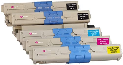 Image of 5 (1 SET + 1 BLACK) Compatible Laser Toner Cartridges for Oki C310dn C510dn C511dn C530dn C531dn MC361 MC361dn MC362dn MC561 MC561dn MC562dn | Print Yield: 3,500 Pages (Black) & 2,000 Pages (Colours)