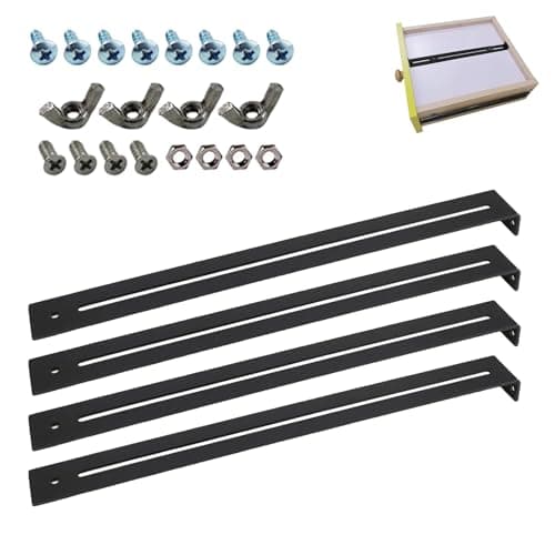 Image of Drawer Reinforcement Kit, Bottom Support Bracket Quick Repair Solution for Furniture Cabinets Drawers, 33-61cm Adjustable (4 Sets)