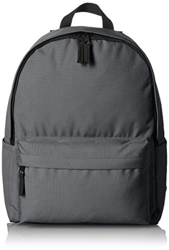 Image of Amazon Basics, Classic/Casual/School Backpack, Grey, 1-Pack