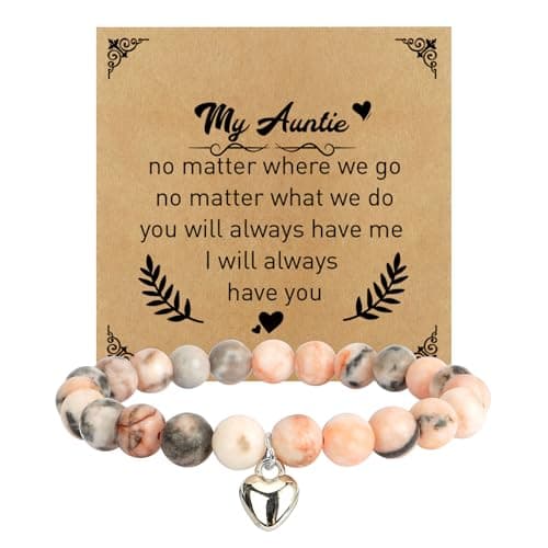 Image of Auntie Gifts,Auntie Birthday Mothers Day Christmas Wedding Anniversary Valentines Happy Funny Cute Mother's Day Aunt Gifts for Aunty Presents for Aunties from Nephew Niece,Aunt Birthday Gift Bracelet