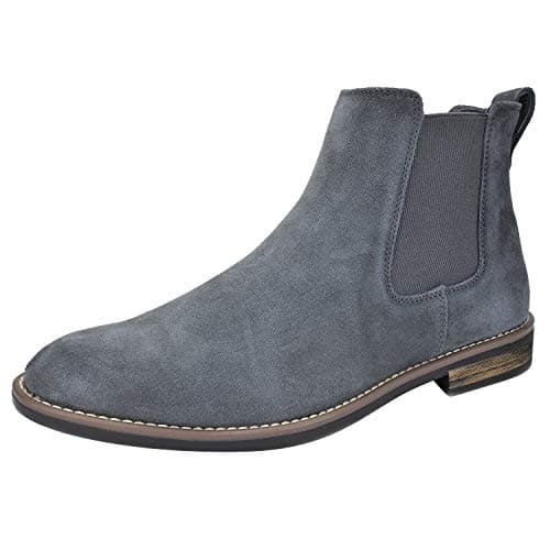 Image of Bruno Marc Men's Suede Leather Chelsea Ankle Boots, Fashion, Walking and Comfort Casual Business Shoes,Size 9,Grey,URBAN-06