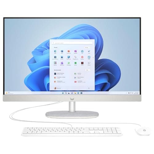 Image of HP 27-CR0045NA | Intel Core i5-1335U | 27-Inch Full HD Touch Display | 8GB RAM | 512GB SSD | Windows 11 Home | All-in-One Desktop PC | Slim Design | Home & Office | Productivity PC
