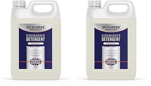 Image of McKLords Dishwasher Detergent, 5 Litre, Clear (Pack of 2)