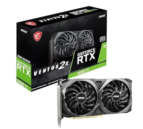 Image of MSI GeForce RTX 3060 Ti VENTUS 3X 8G OC LHR Graphics Card '8GB GDDR6, 1695MHz, 3x DisplayPort, HDMI, 2x Ventus Fans'