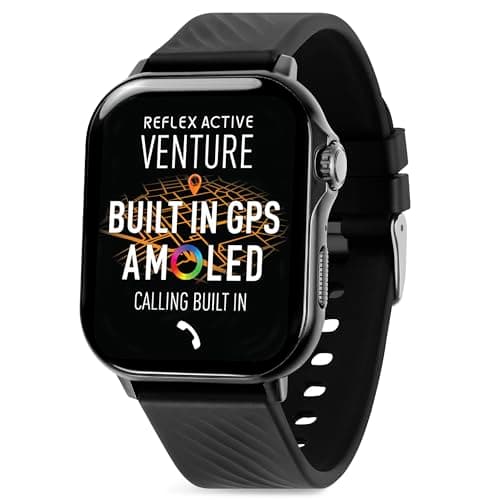 Image of Reflex Active Venture AMOLED GPS Calling Black Strap Smart Watch