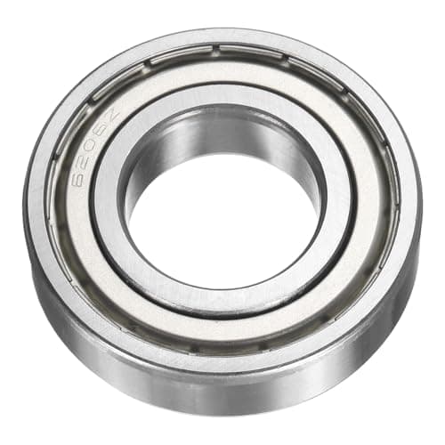 Image of sourcing map 6206ZZ Deep Groove Ball Bearings, 30x62x16mm Chrome Steel Double Shield Bearing for Electric Motor, Home Appliances, Garden Machinery, (ABEC5)