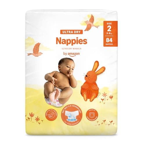 Image of By Amazon - 84 Ultra Dry Nappies - Size 2 (3-6 kg) (Previously a Mama Bear brand, same product)
