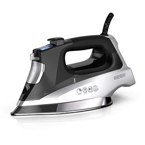 Image of BLACK+DECKER Allure Digital Professional Steam Iron, Full Size, Black/Silver