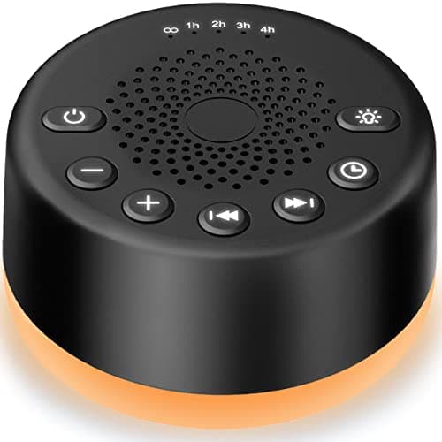 Image of Easysleep Sound White Noise Machine with 25 Soothing Sounds and Night Lights with 32 Levels of Volume 5 Timers Memory Function for Adults Babies and Kids (Black)