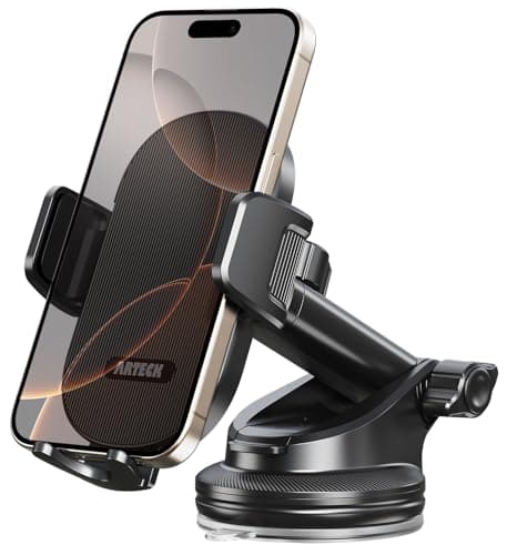 Image of Arteck Car Mount, Universal Mobile Phone Car Mount Holder 360° Rotation for Auto Windshield and Dash, for Cell Phones Apple iPhone 16, Plus, Pro, Pro Max, 15, 14, 13, 12, 11, SE, Android Smartphone
