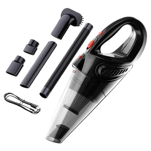 Image of Bemonew Handheld Vacuum Cleaner for Car and Home Cordless Car Vacuum with Powerful Suction Runtime Washable Filter for Pet Hair Dust Crumbs, 5500Pa, 20 Mins, Black