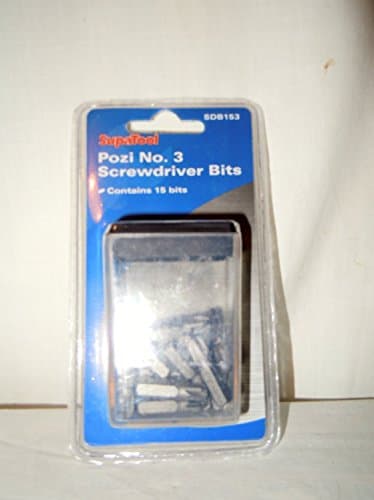 Image of Supatool Pozi No. 3 Screwdriver Bits Heavy Duty Container Contains 15 Bits
