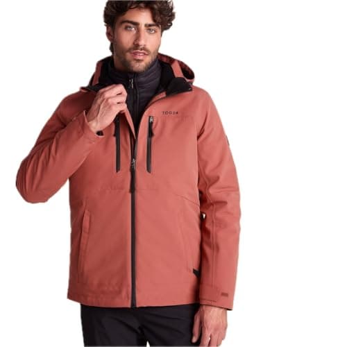 Image of TOG24 Denton 100% Waterproof 3-in-1 Jacket for Men, 2-Piece Set - Outer Waterproof Coat with Hood and Ultra Warm Inner Jacket to Wear Together or Separately