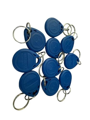 Image of YARONGTECH RFID Proximity Fobs in Blue - Token - Fob - Tag - 125kHz Card Key - Ideal for Digital Keypad | Proximity Reader | Door Entry Access Control Security System (10) (blue)