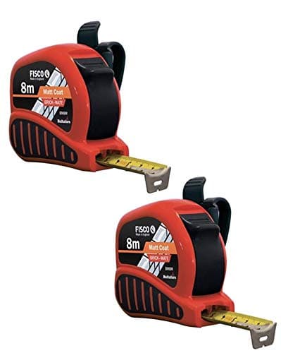 Image of Generic 2 x Fisco 8m Brickmate Tape Measure 25mm Brick Breeze Block Builders FSCBMC08