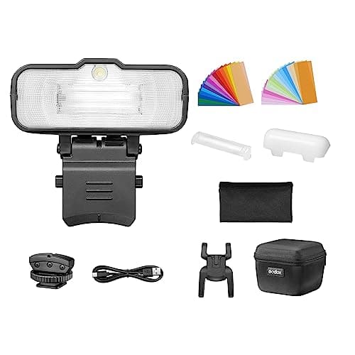 Image of Godox MF12 12Ws 2.4GHz Ultra-Compact Macro Flash - Wireless TTL, Versatile Mounting, Perfect for Macro Photography, Rechargable Battery, Portable LED Screen, 500 Shots per Charge