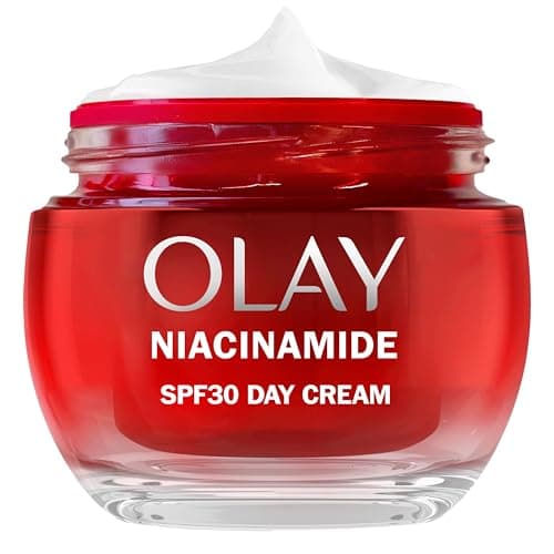 Image of Olay Niacinamide Day Face Cream SPF30. Anti-Wrinkle + Age Defying Skincare Moisturiser with Sun Protection, Vitamin E and Anti-Ageing Niacinamide. Renews and Hydrates. Non-Greasy. 50ml