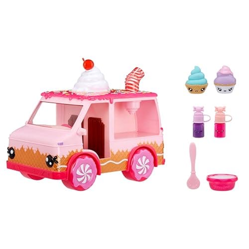 Image of Yummiland Lipgloss Truck - Kids Lip Gloss, Includes 2 Num Noms, 2 Lip Gloss Making Kits With Chocolate and Birthday Cake Flavours, Suitable for Kids Ages 4 and Up