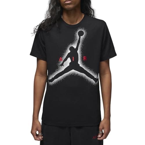 Image of NIKE Air Jordan Large Graphic T-Shirt Mens Black DV8420-010 (UK, Alpha, S, Regular, Regular, Black)