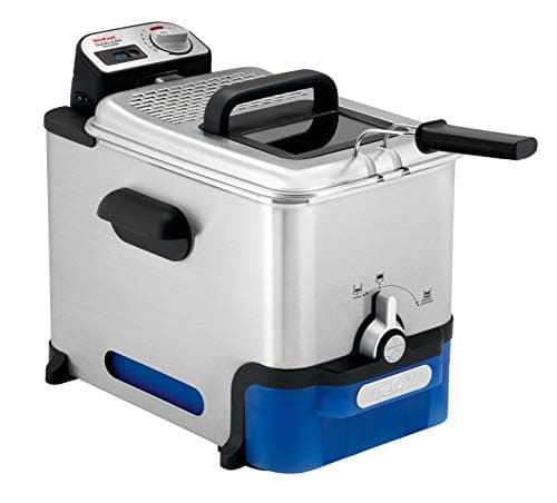 Image of Tefal Oleoclean Pro, 3.5L Oil Capacity, Patented Filtration System, Easy to Clean, 1.2 kg of Food, 6 Portions, 2300W, Stainless Steel with Removable Blue Oil Box - FR804040