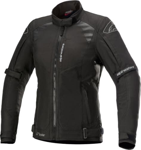Image of Alpinestars Stella Headlands Drystar Motorcycle Ladies Textile Jacket, black/black, XL